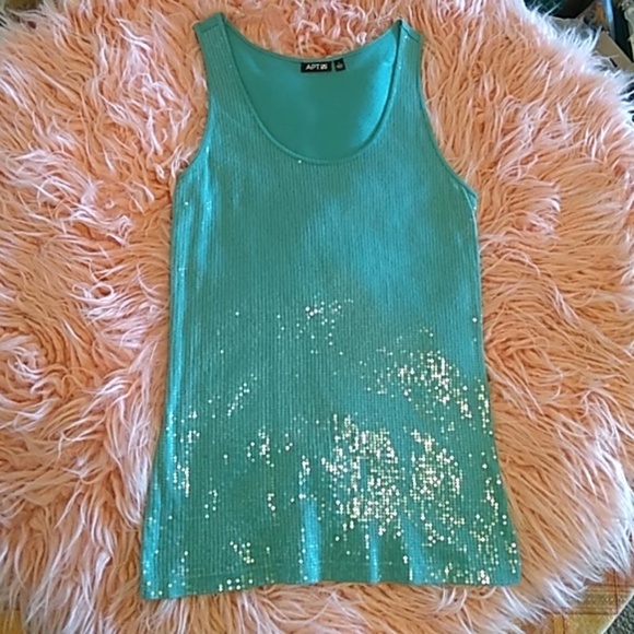 Sparkle Turqouise Tank Top - Picture 1 of 3